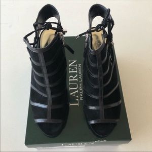 LAUREN Ralph Lauren Mimi Peep Toe Sandals Size 8.
